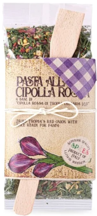 Traditional Tropea Red Onion Pasta Sauce Seasoning with Wooden Spatula