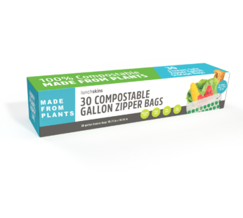Lunchskins Compostable Gallon Zipper Bags 30ct