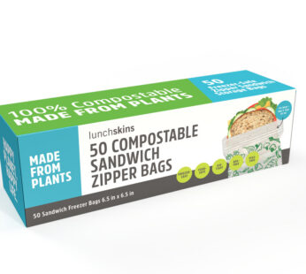 Lunchskins Compostable Sandwich Zipper Bags 50ct