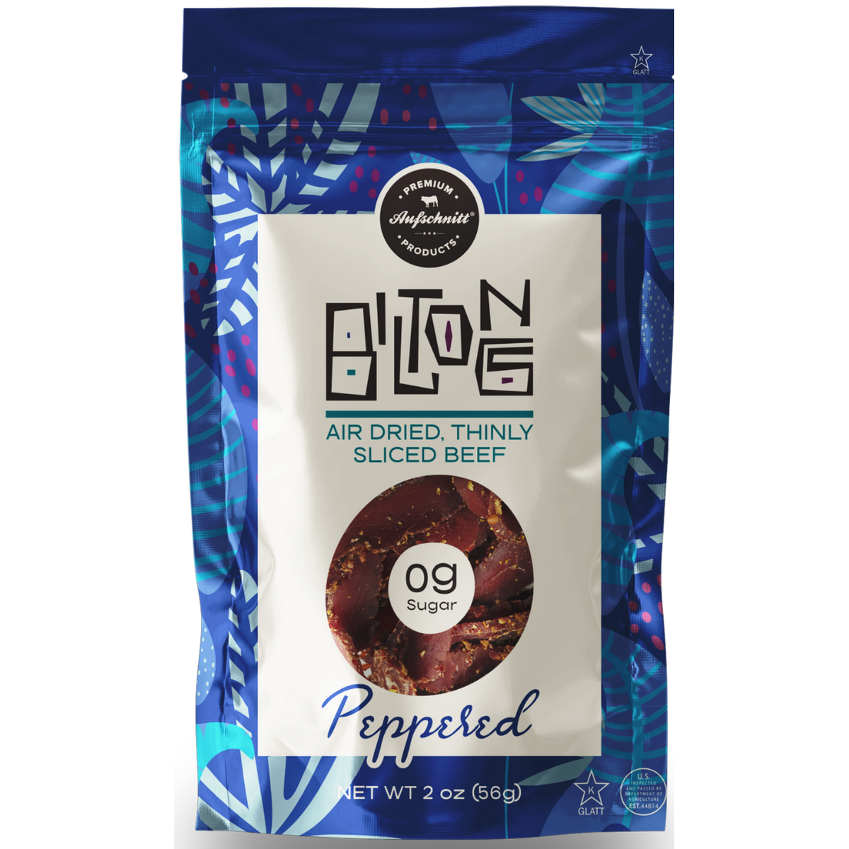 Aufschnitt Meats-Biltong Jerky, Peppered 2oz