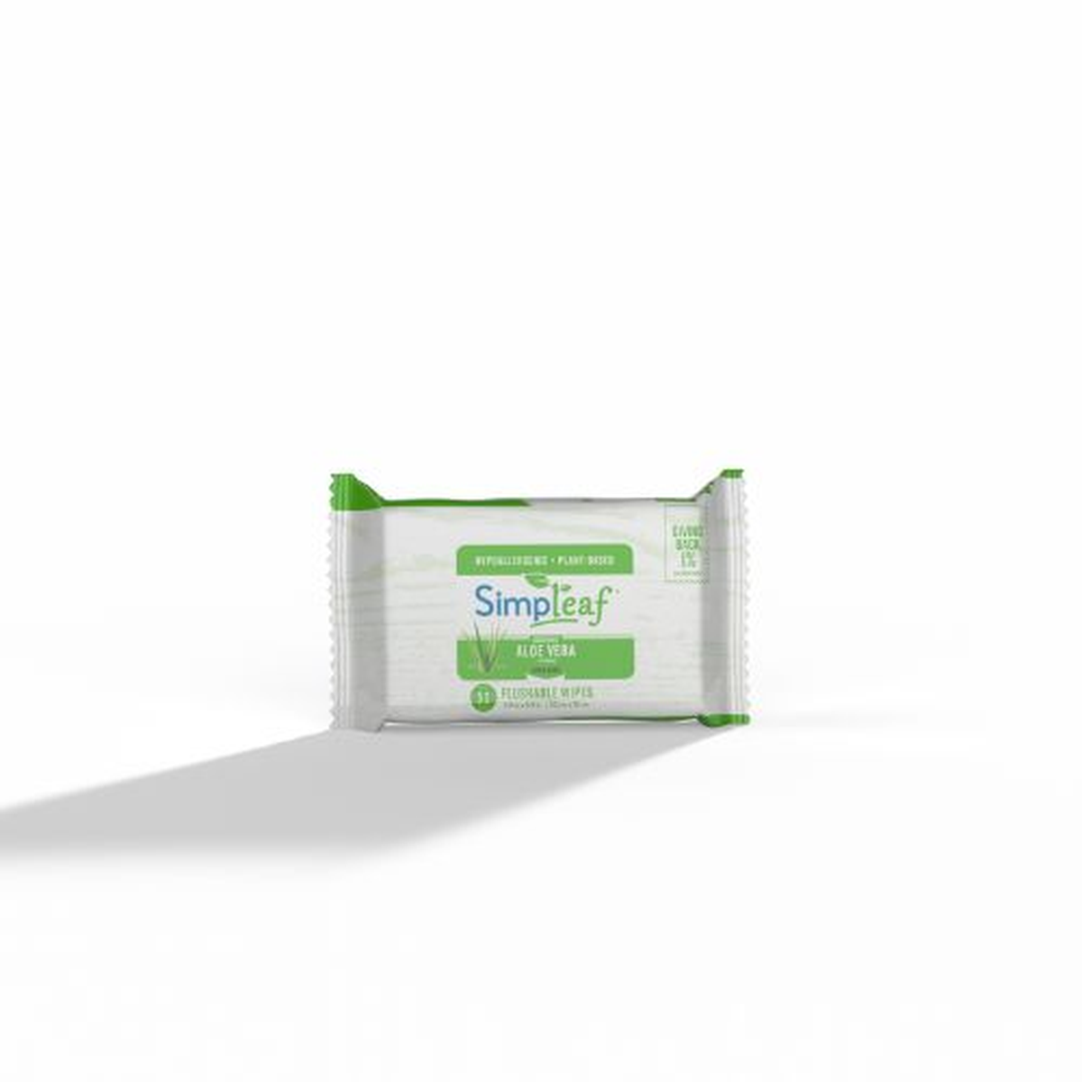 Simpleaf - Aloe Vera Flushable Wipes, 50 ct - Image 2
