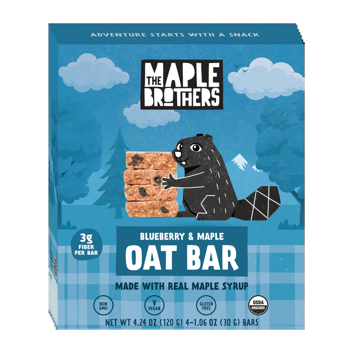 The Maple Brothers - Blueberry & Maple Oat Bars - 4 pack