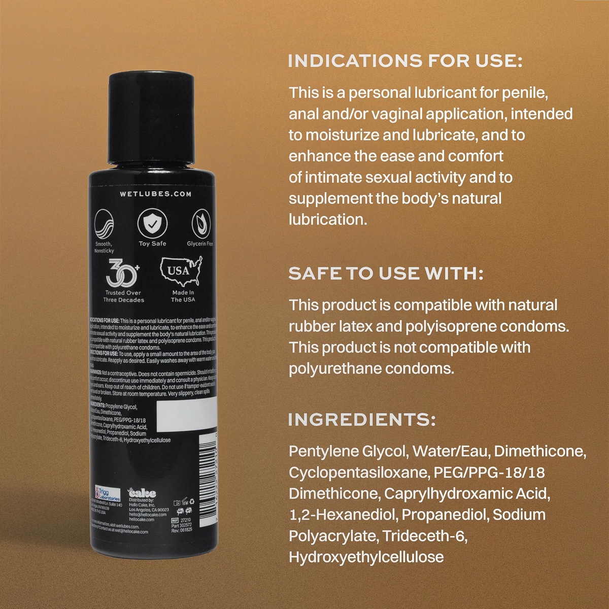 Hello Cake-WET Gold Hybrid Lube - Image 2