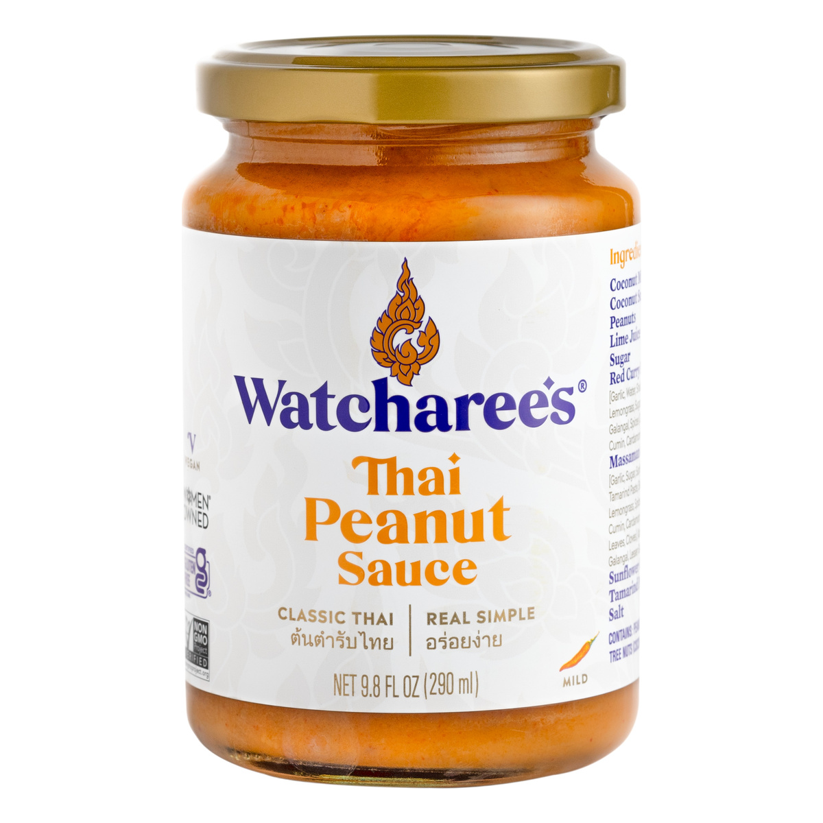 Watcharee's Thai Peanut Sauce, 9.8oz Pack Size 6