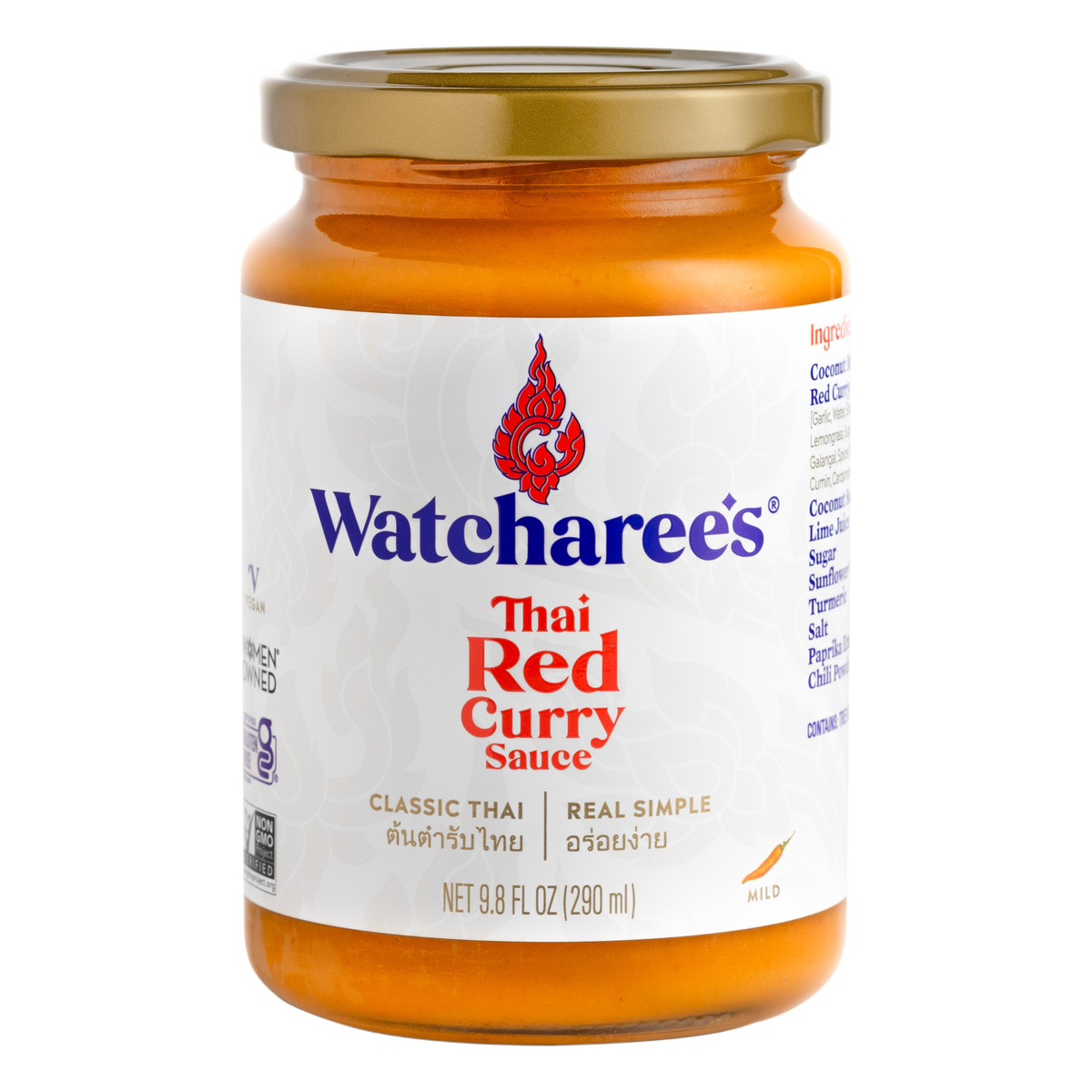 Watcharee's Thai Red Curry Sauce, 9.8oz Pack Size 6