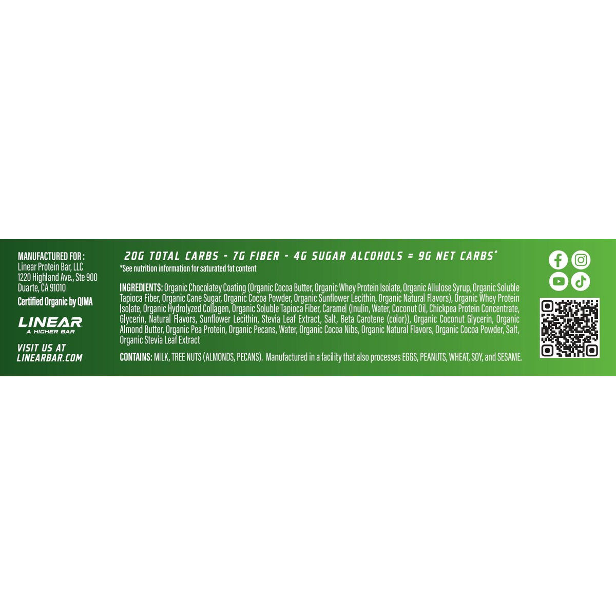 Linear Bar, Sweet Pecan Tortoise 2.12oz Pack Size 12 - Image 2